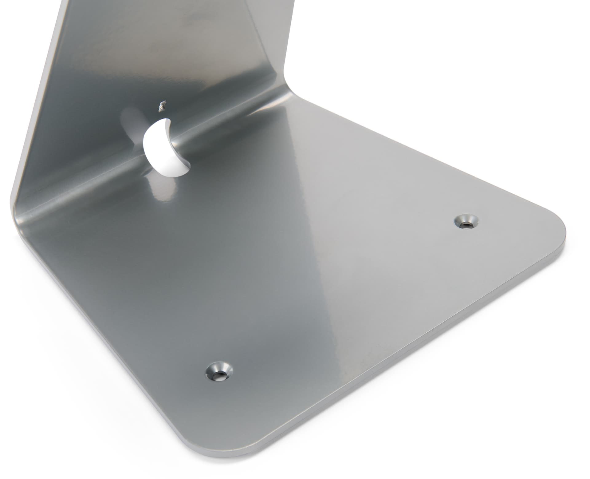 Magnetic tablet stand can mount to tabletop 