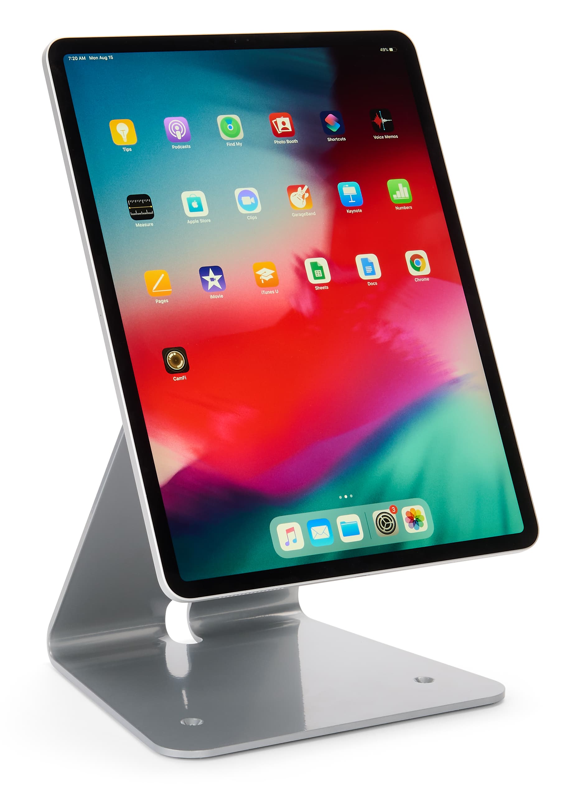 Magnetic tablet stand with overall weight of 5.7 pounds 