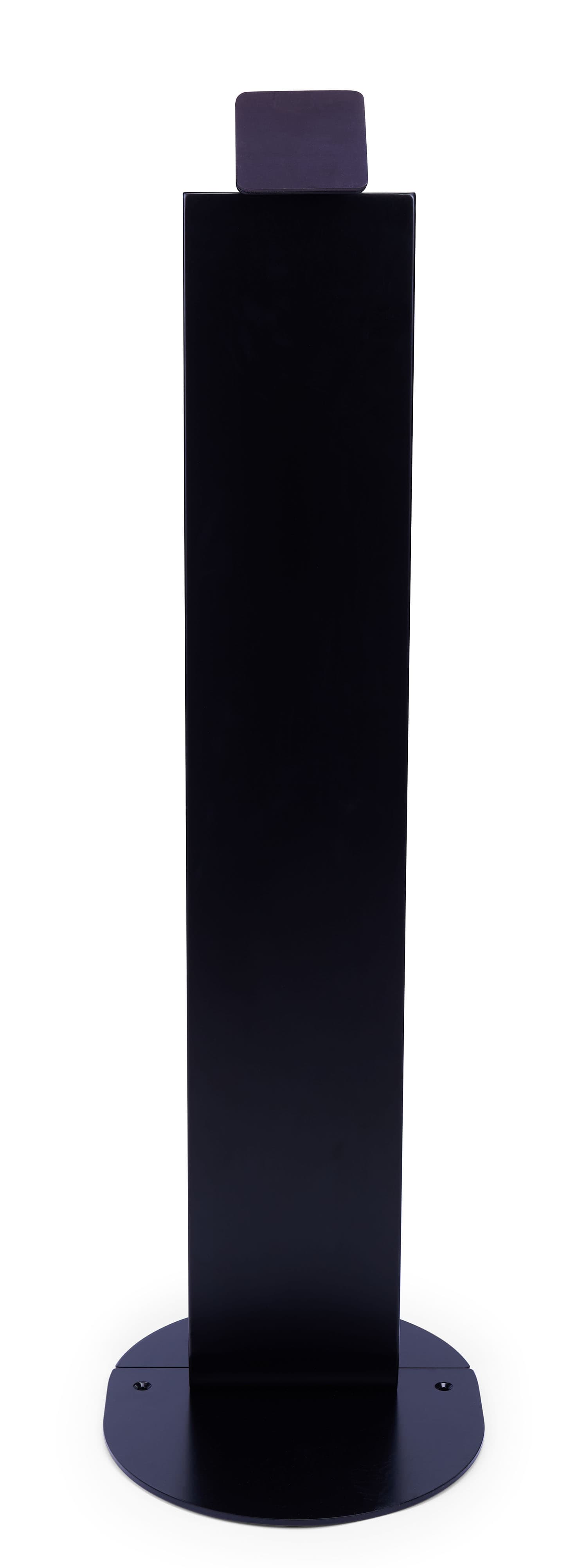 Magnetic tablet kiosk stand with overall depth of 16 inches
