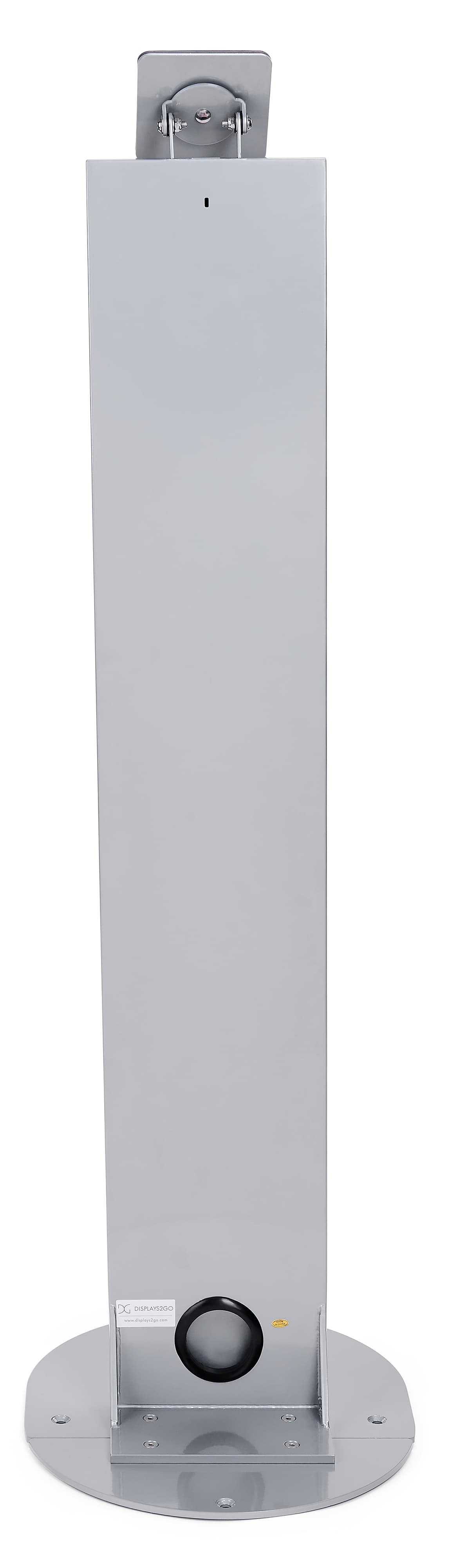 Magnetic tablet kiosk stand with cable management system