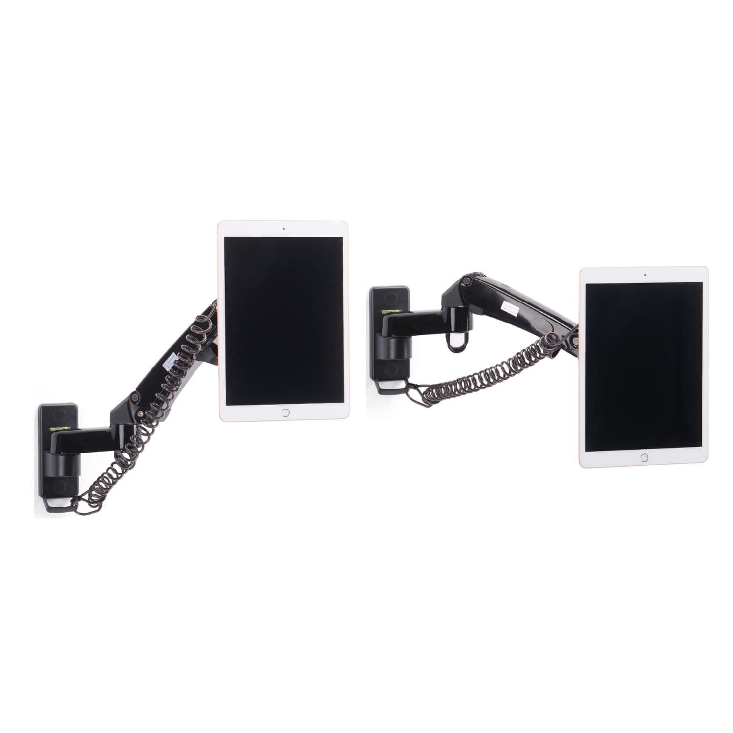 Articulating arm tablet mount with adjustable height 