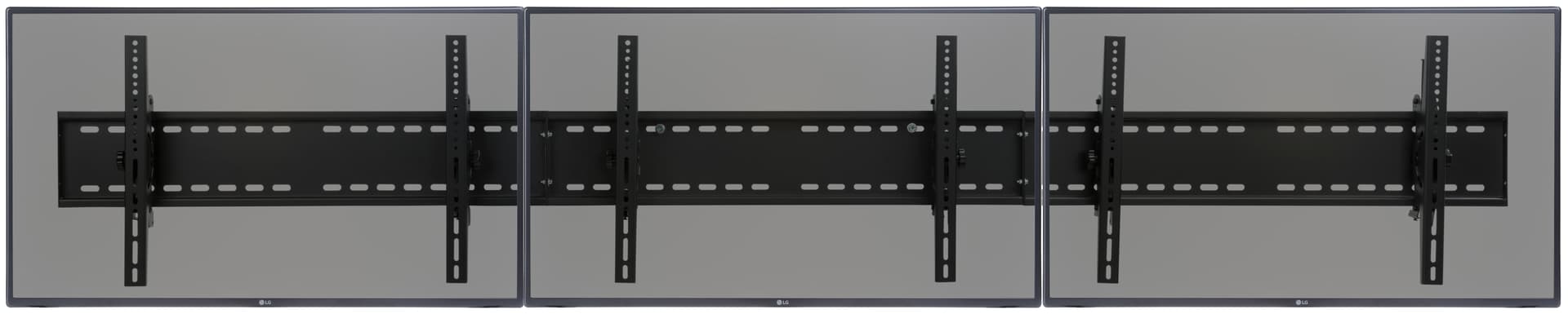 Black 3-TV Tilt Bracket