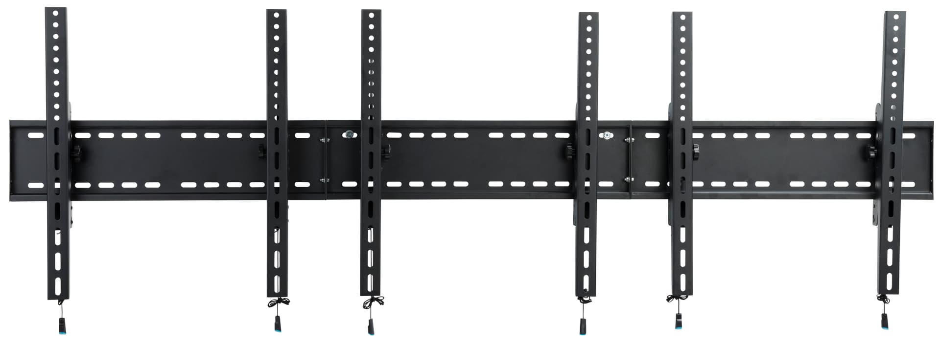 3-Monitor Wall Portrait TV Mount with Bracket Release Cables