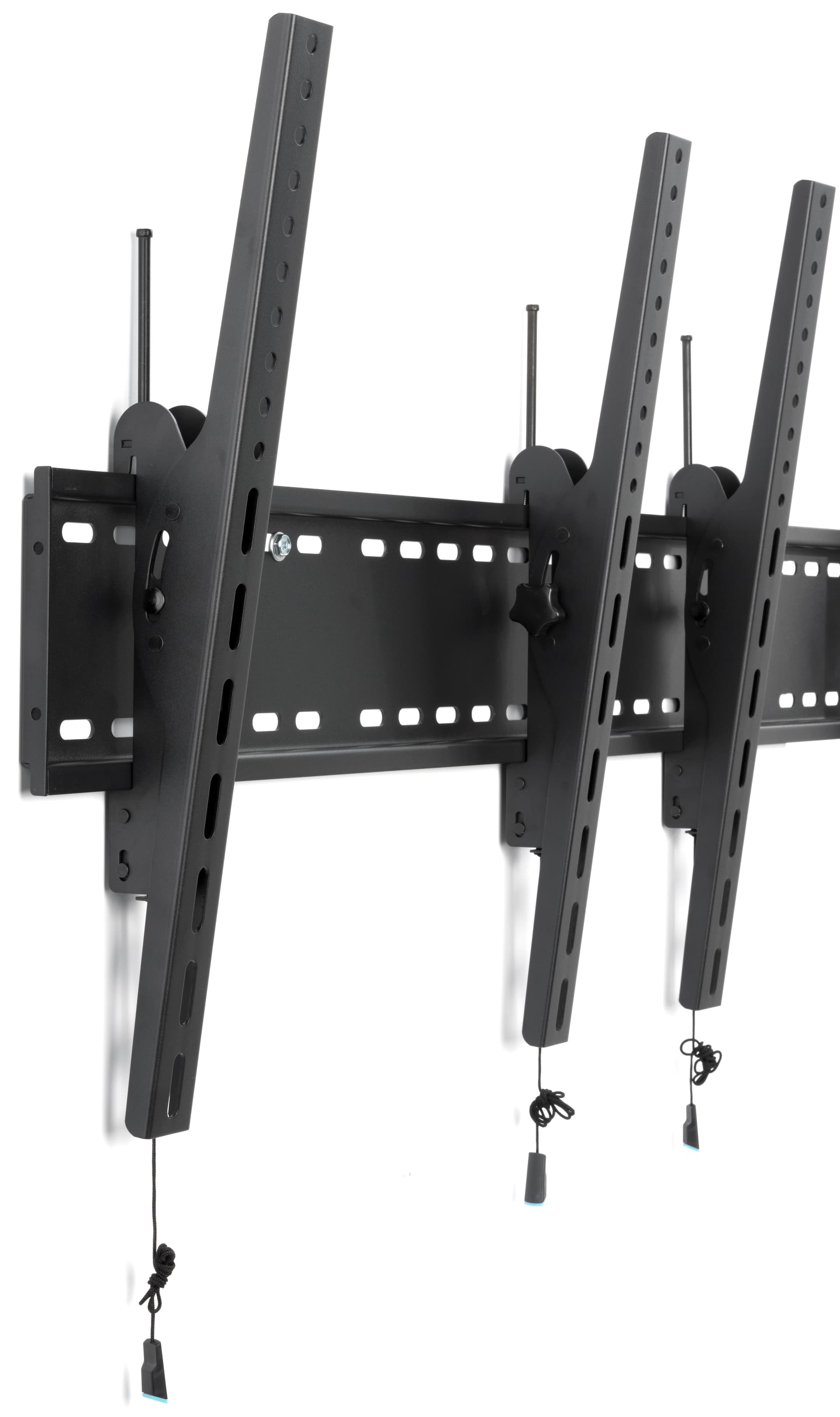 3-Monitor Wall Portrait TV Mount with Adjustable Knobs