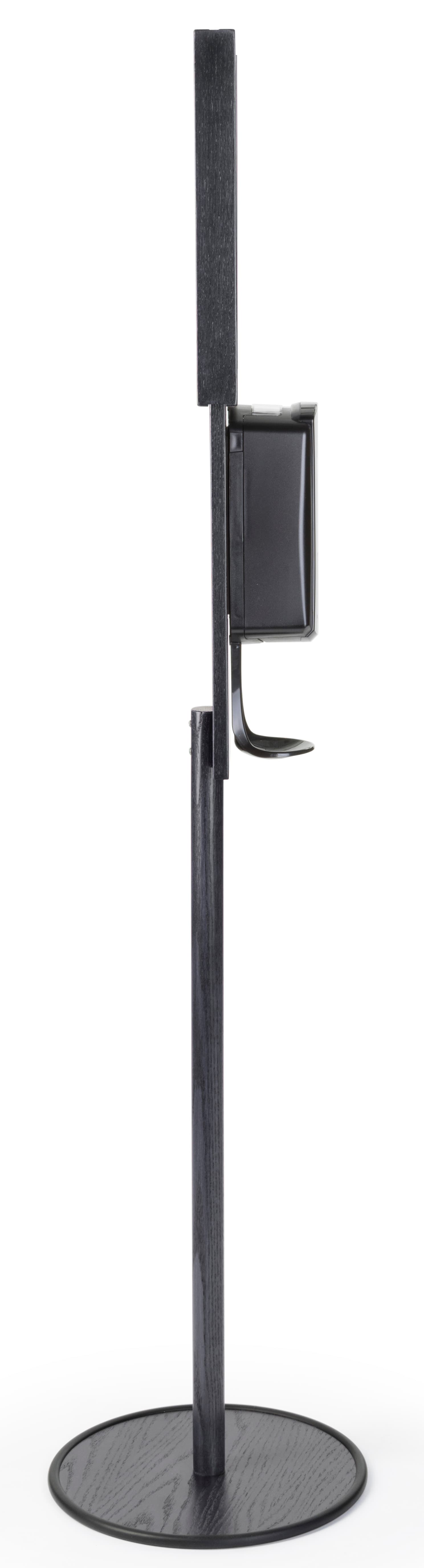 Black Hand Sanitizer Stand with Thin Profile