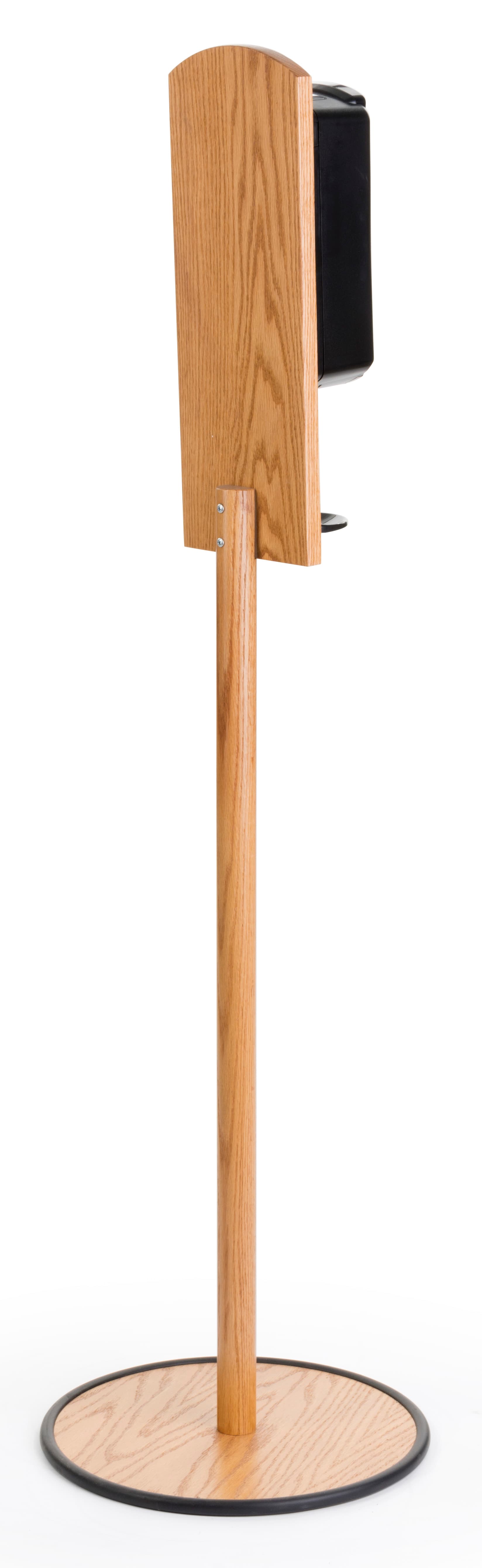 Oak Purell Floor Stand Made of Solid Wood