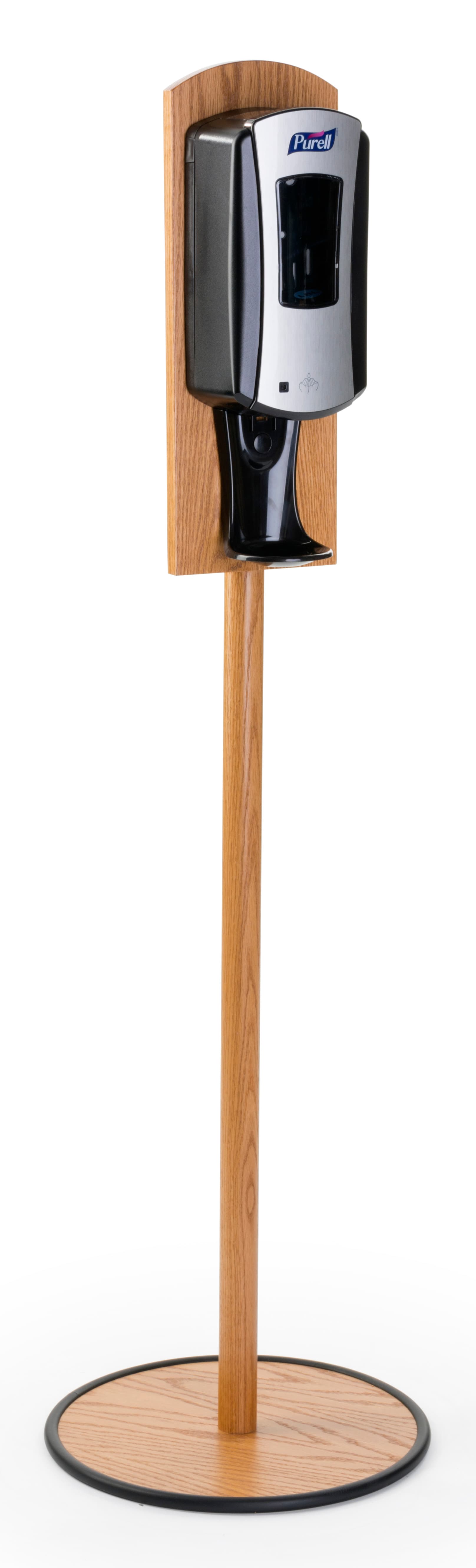 Oak Purell Floor Stand is Refillable