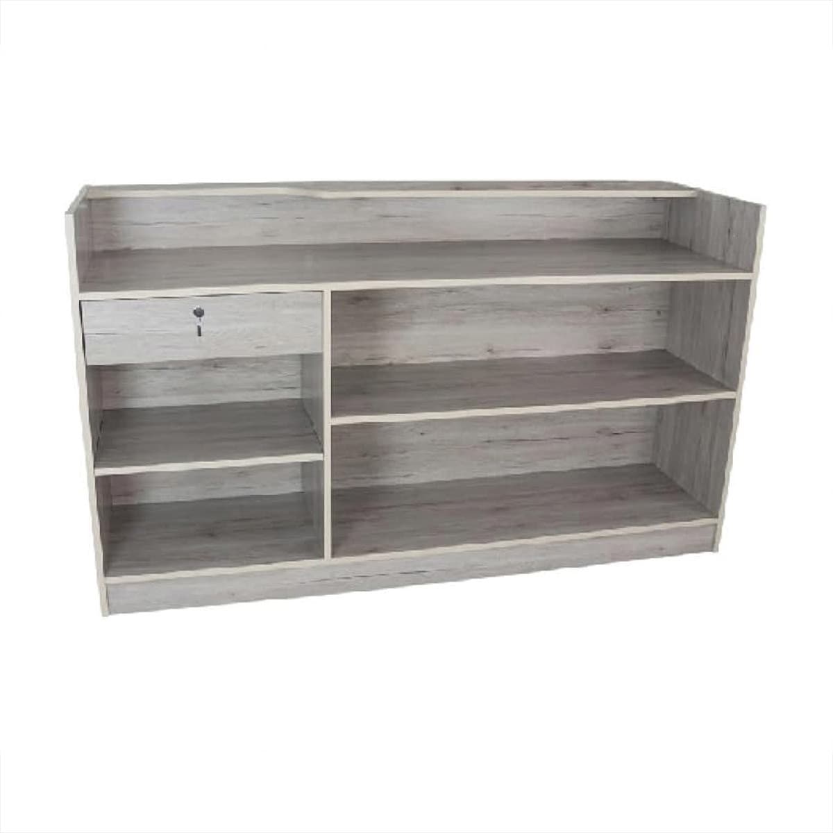 Cash register stand with lockable cash drawer