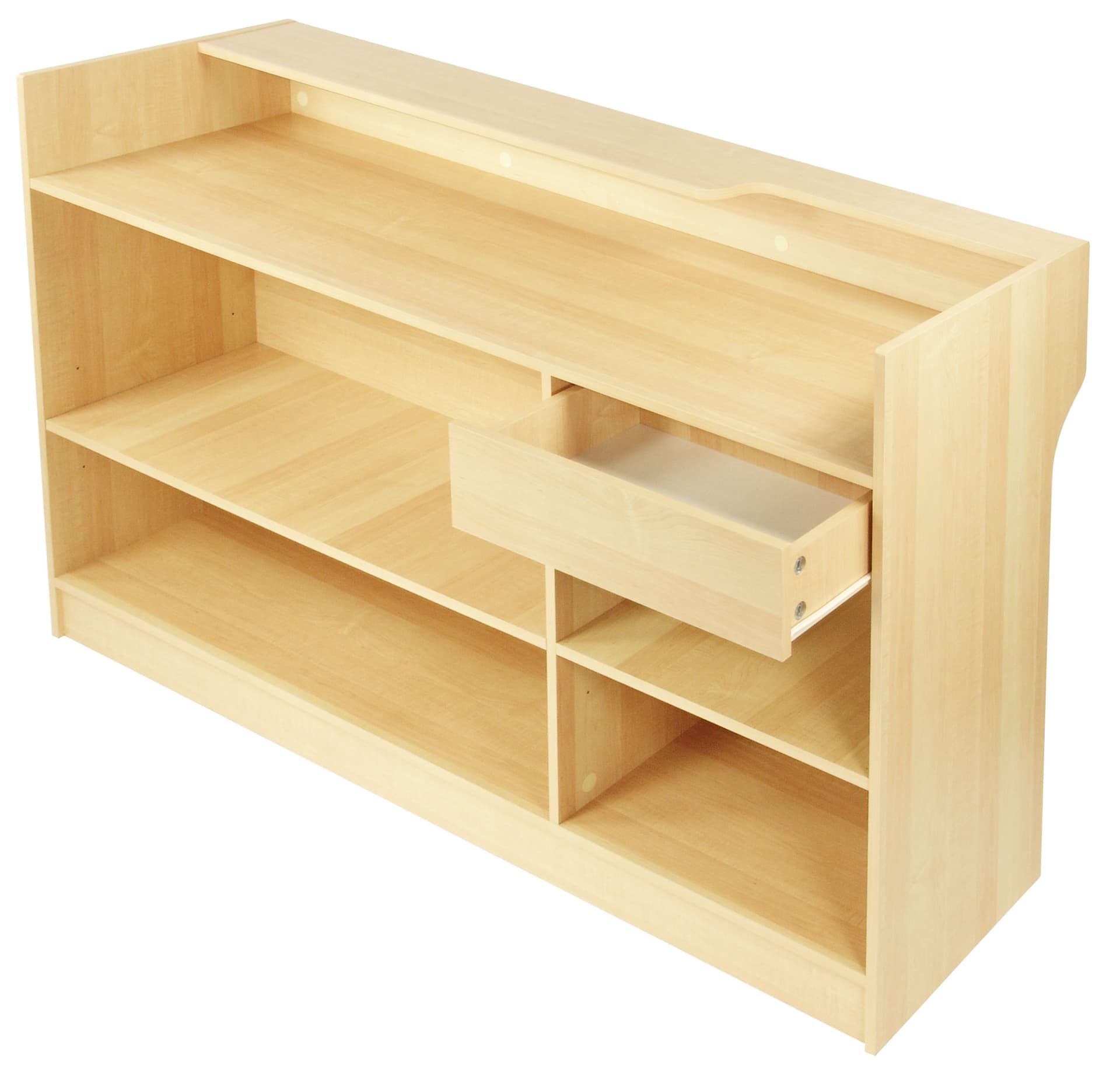 Retail  Sales Counters: 72"W Ledgetop - Maple Melamine