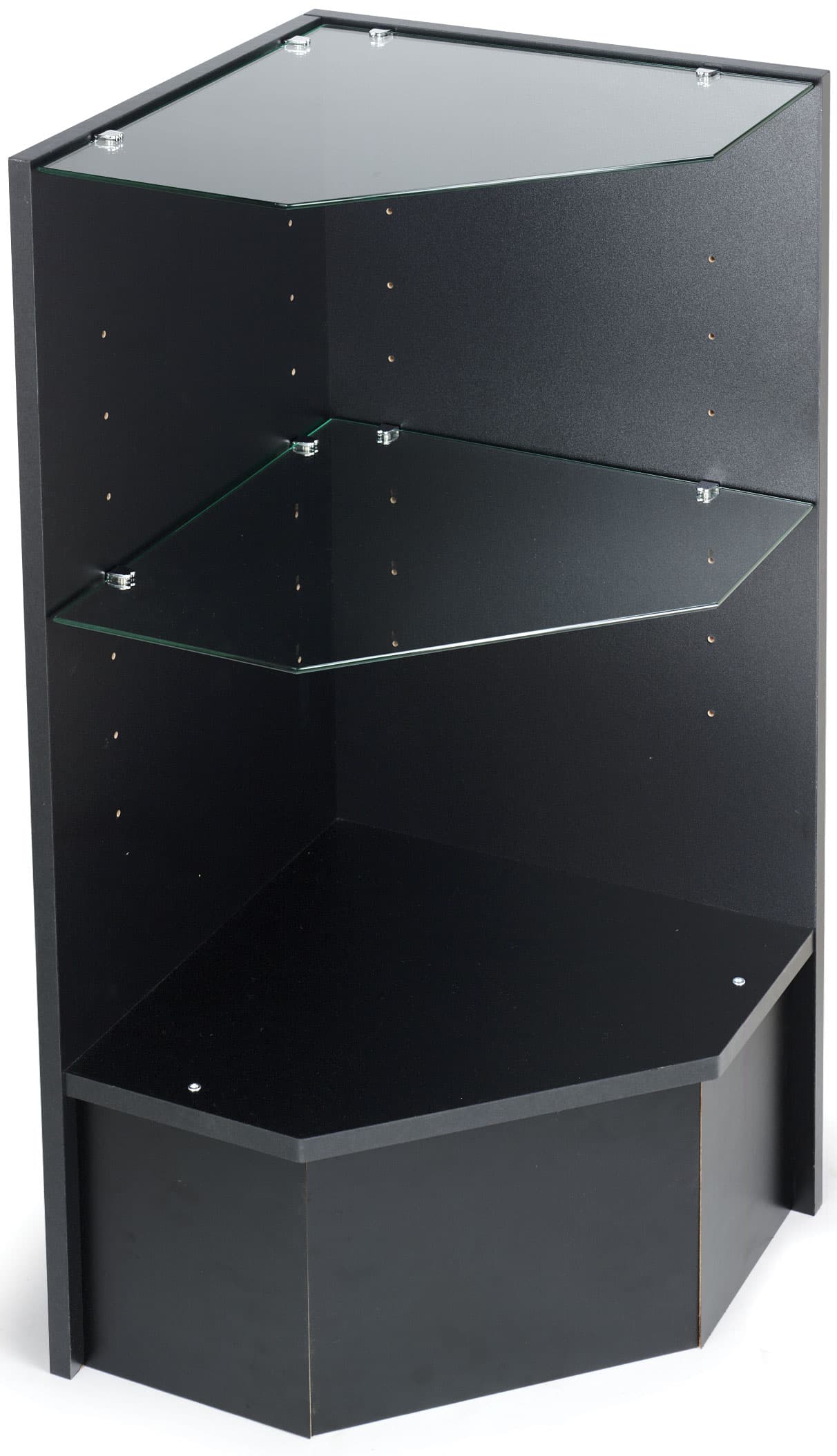 Corner Display Unit: Black Melamine