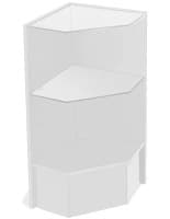 White Corner Display Case