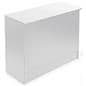 48" White Cash Wrap w/ 3 Adjustable Storage Shelves & Flat Top