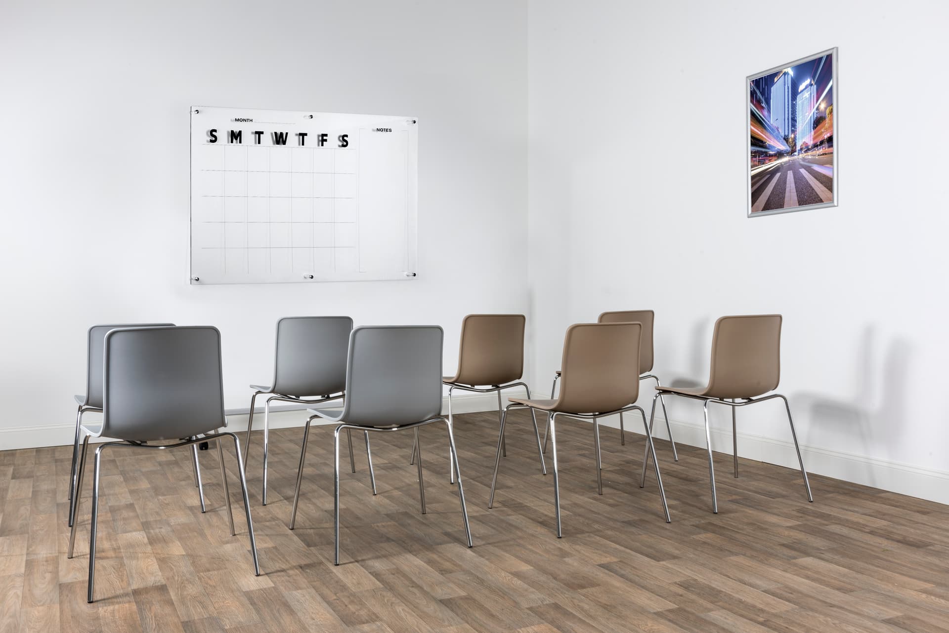 Highly visible oversized calendar dry erase board