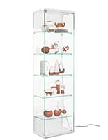 Glass curio cabinet with tempered glass 