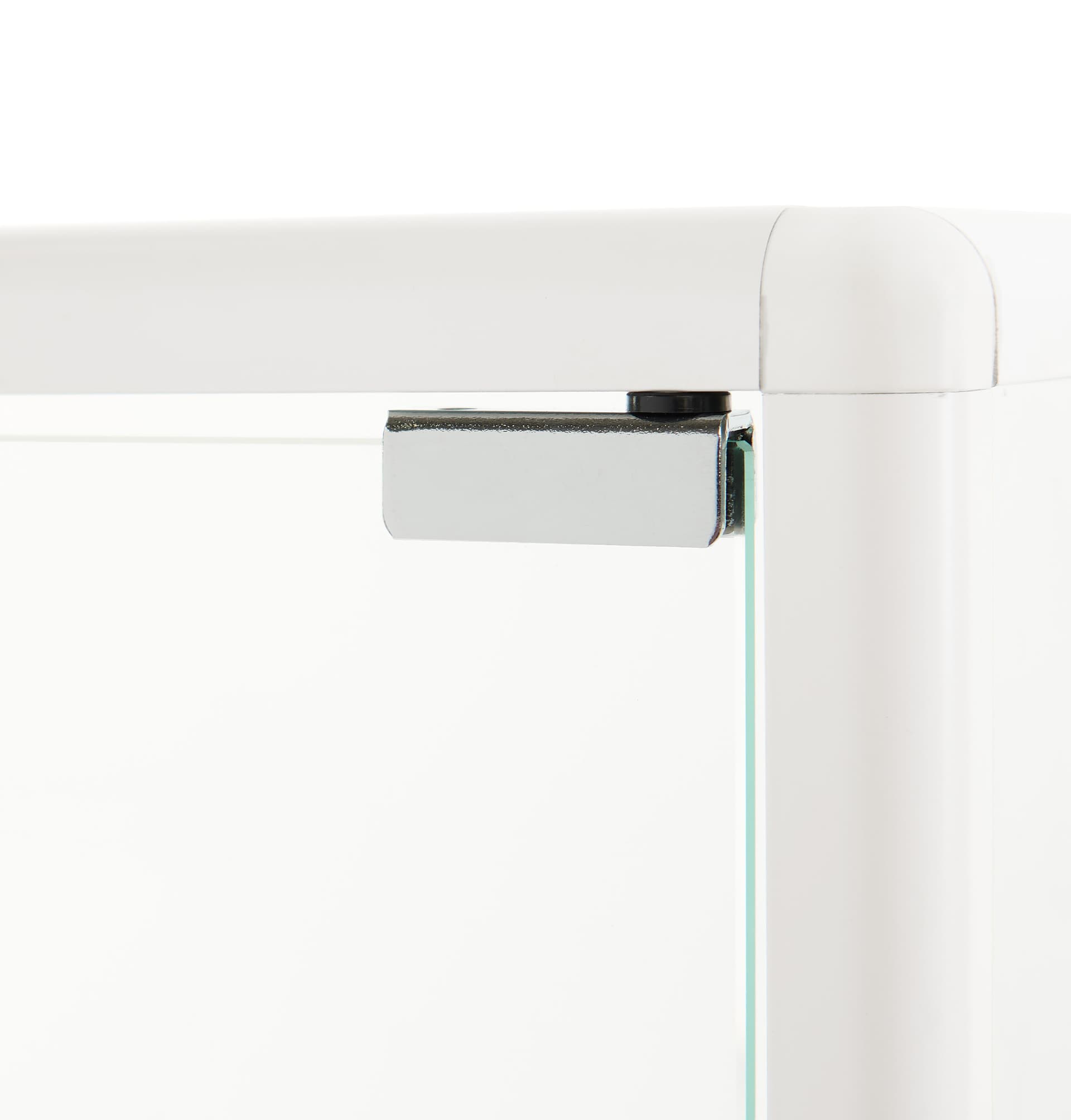 Table display case with hinged doors