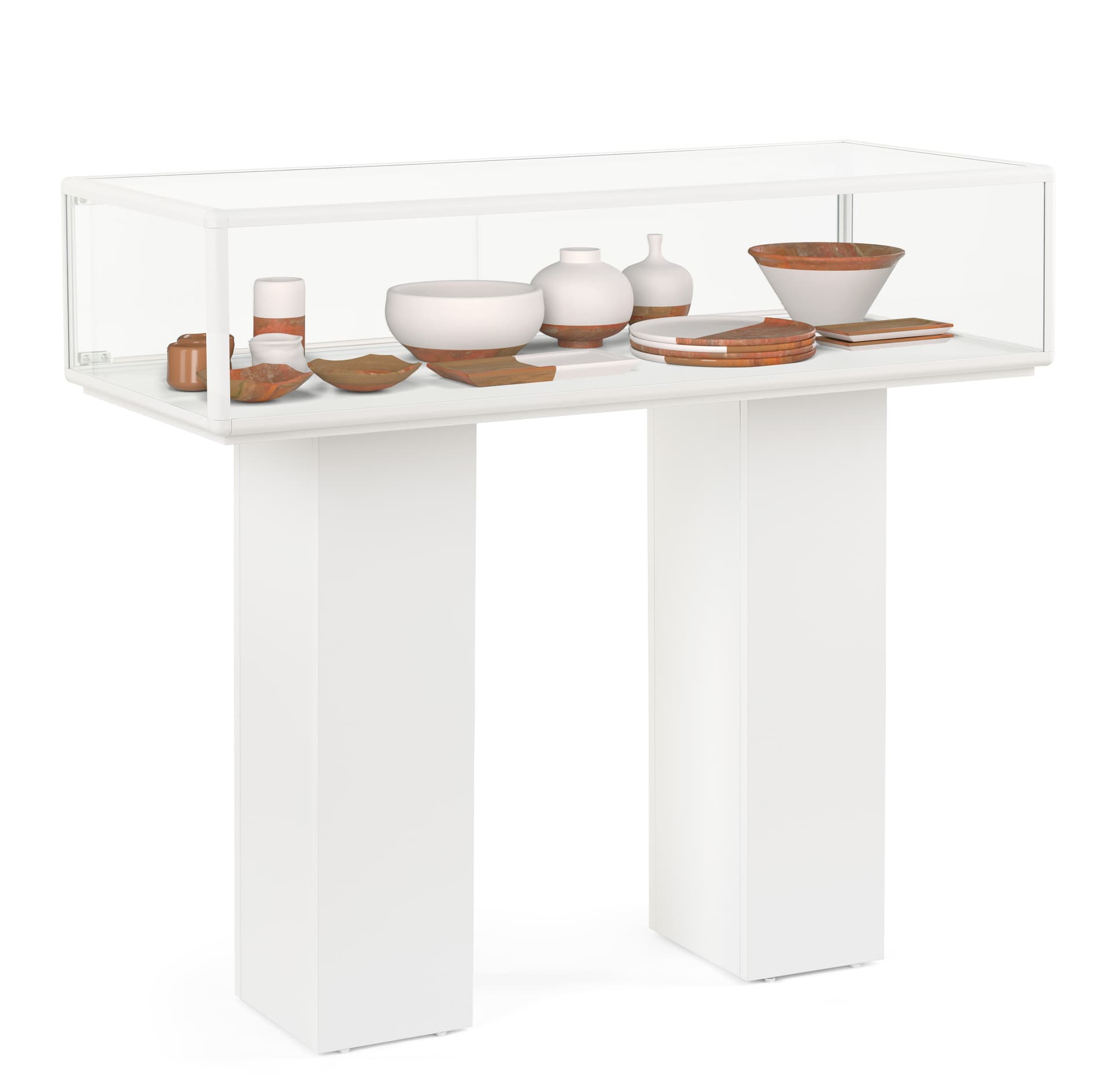 Table display case with modern design