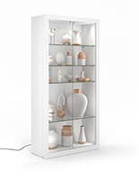 Retail glass display cabinet with tempered glass 
