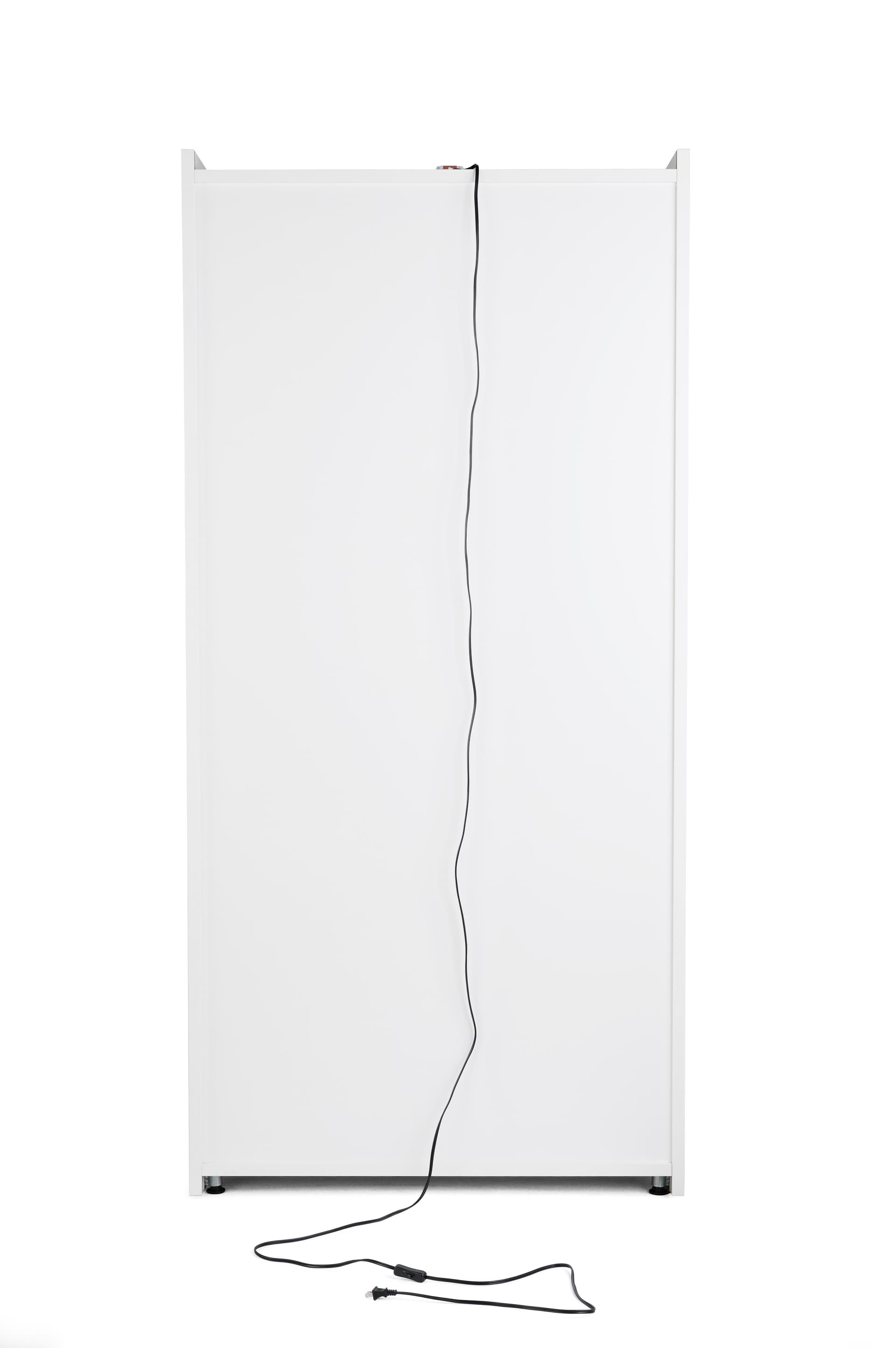 Retail glass display cabinet with 13' power cord