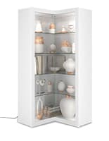 Contemporary display cabinet  for corner