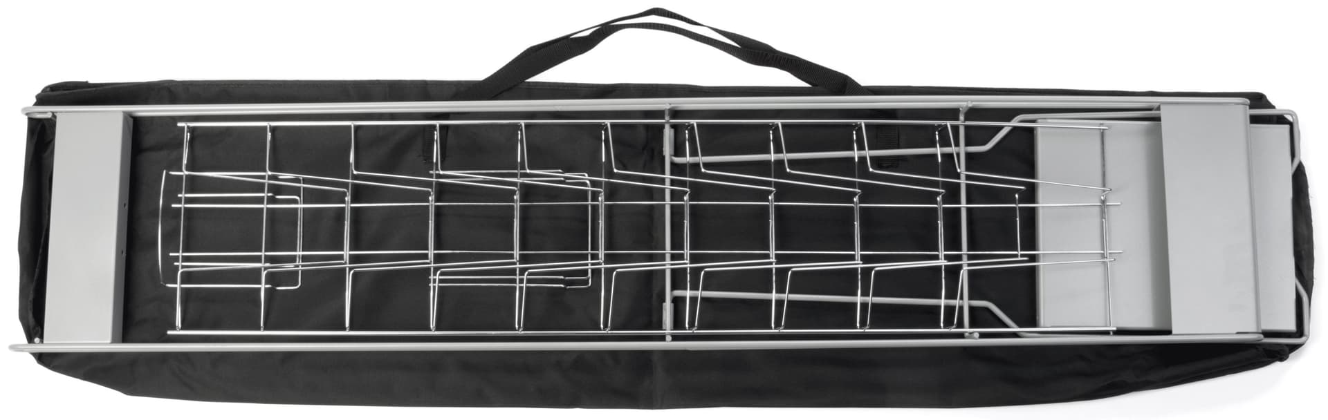 Collapsible Silver Magazine Rack