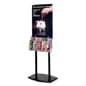22" x 28" Floor Standing Sign Holder w/ Literature Pockets - Black
