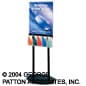 22" x 28" Floor Standing Sign Holder w/ Literature Pockets - Black