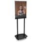 22" x 28" Floor Standing Sign Holder, Acrylic Frame, Double-Sided, Wheels - Black