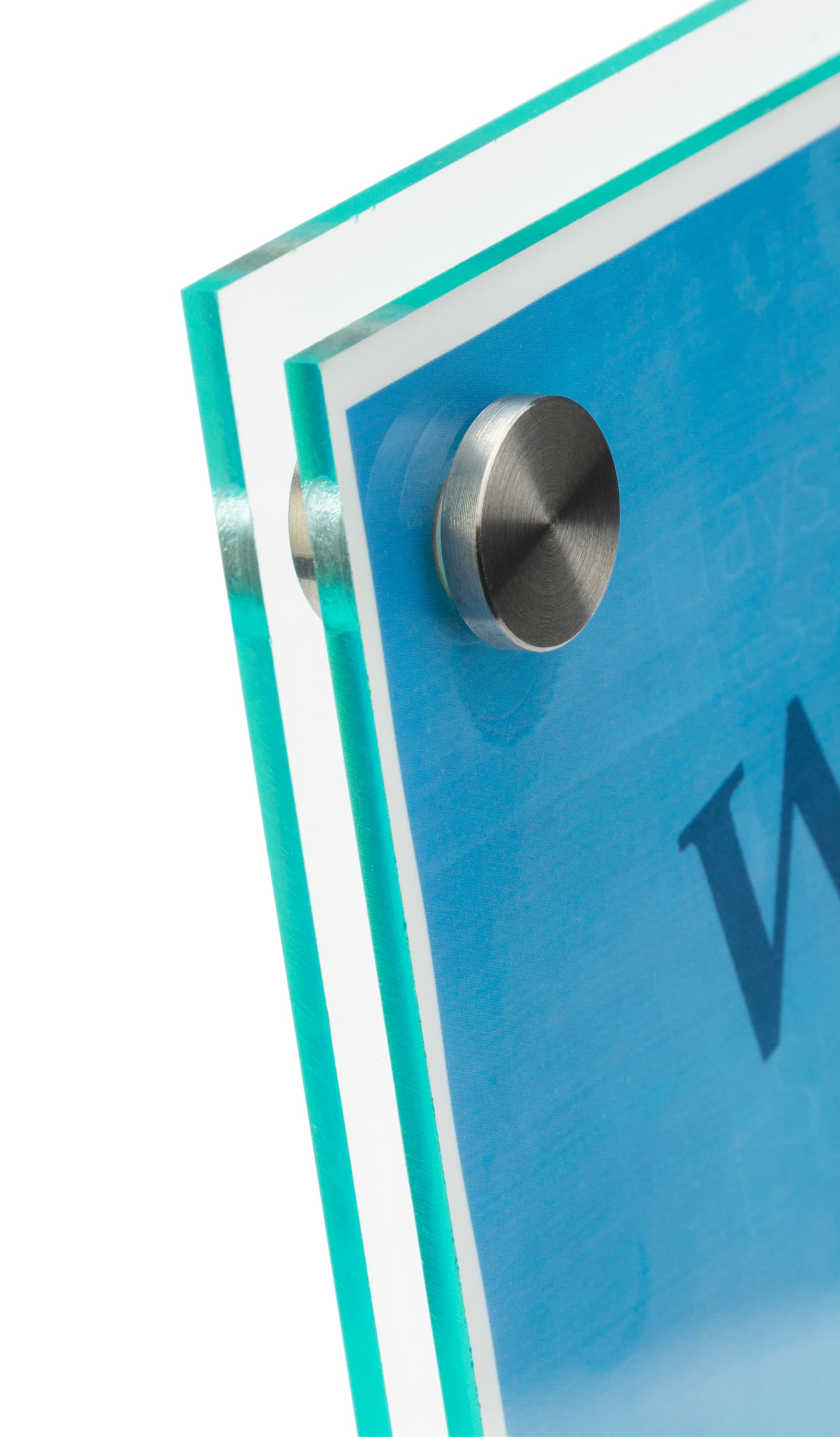 Standoff Mounted Professional Acrylic Sign Holder