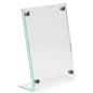 8.5" x 11" Acrylic Countertop Sign Holder, Slant Back Design, Standoffs - Clear