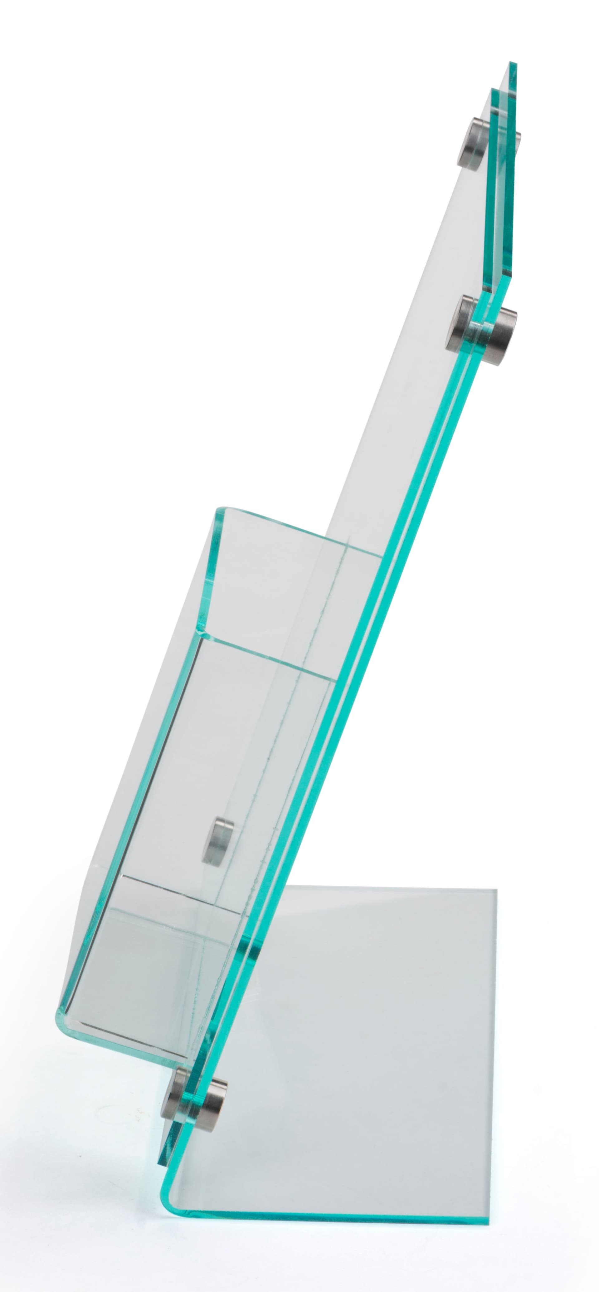 Angled Design Slanted Sign Holder with Brochure Display