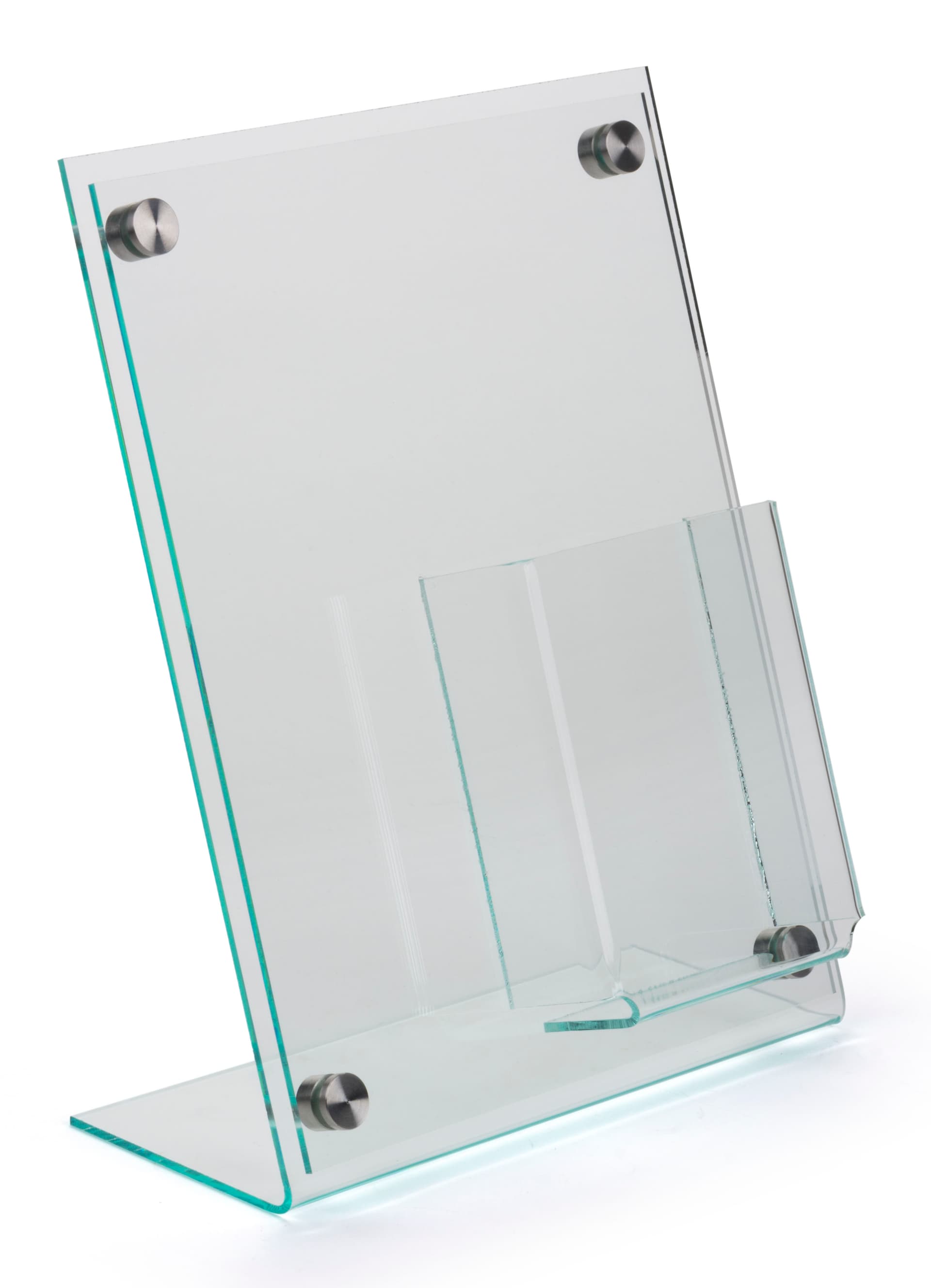 8.5" x 11" Slanted Sign Holder with Brochure Display