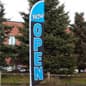 14' Feather Flag w/ Ground Spike and Pre-printed Opening Message