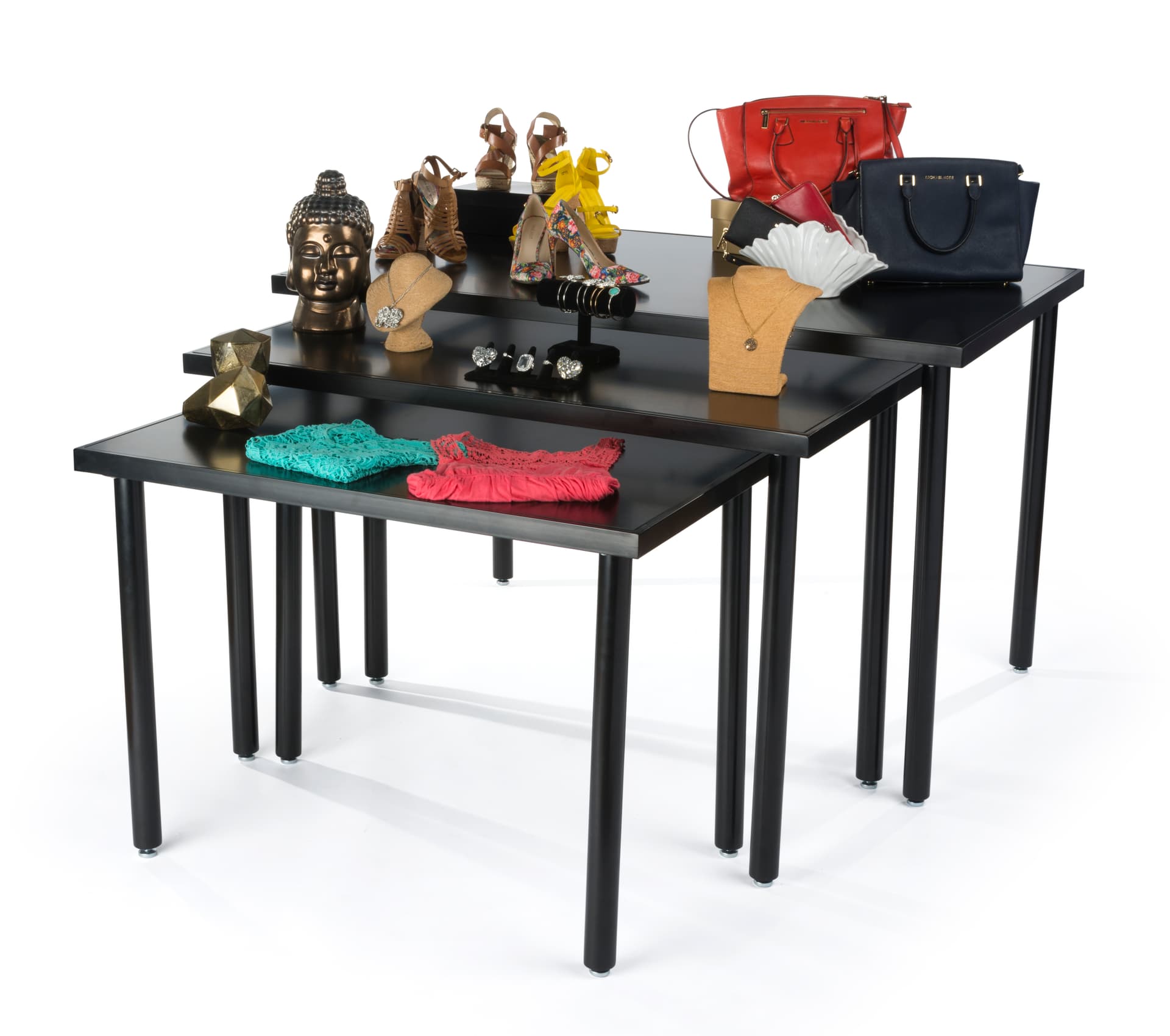 3 Piece Black Nesting Tables