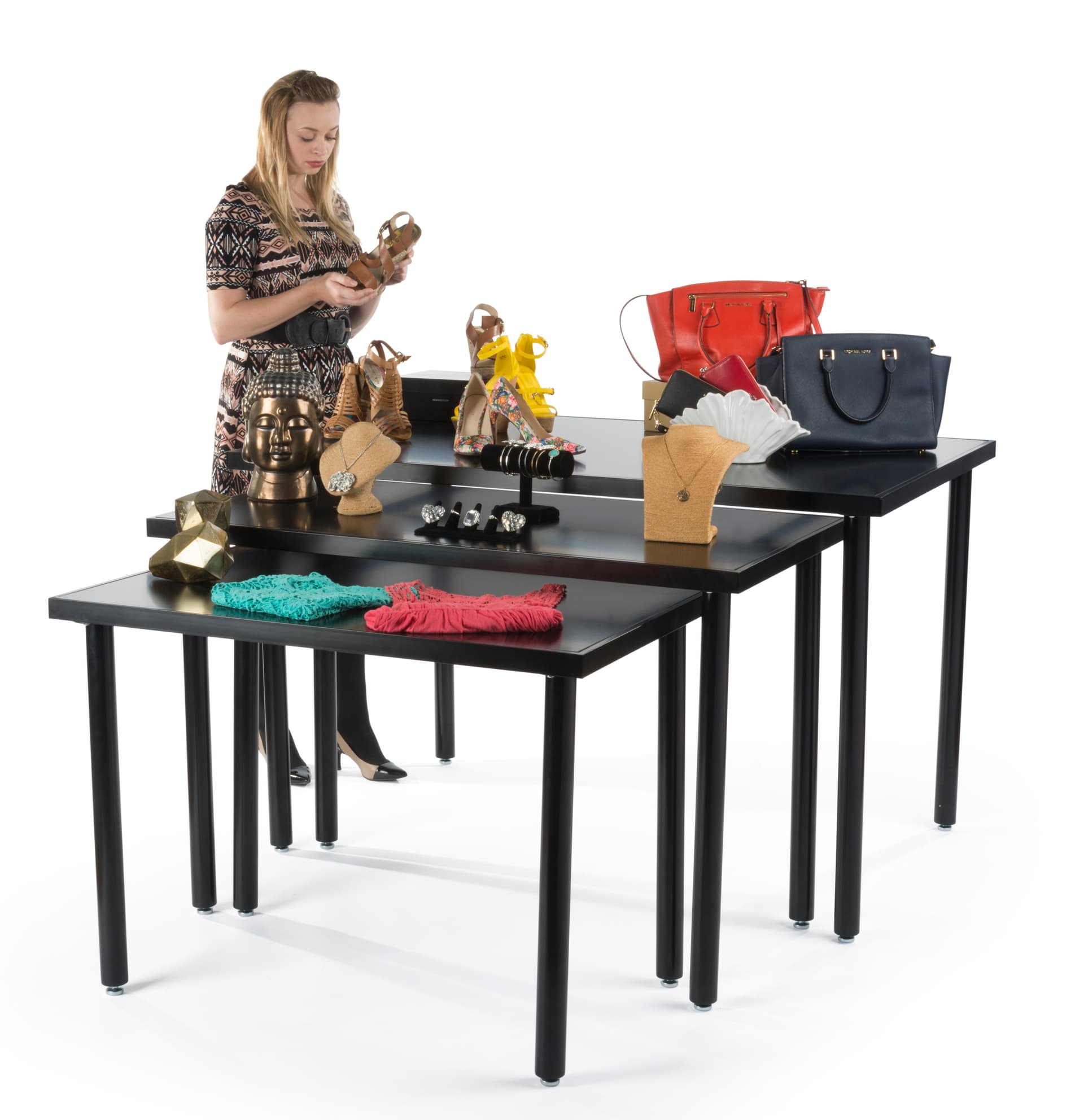 Tall Black Nesting Tables 