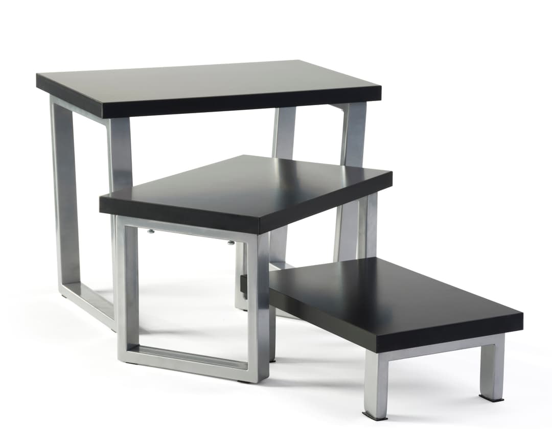 Black Nesting Risers | Scratch Resistant Surface | Displays2Go