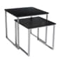 Nesting Tables, Square, Set of 2 - Black
