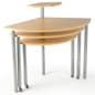 Nesting Display Tables with 4 Tiers, Swiveling - Maple