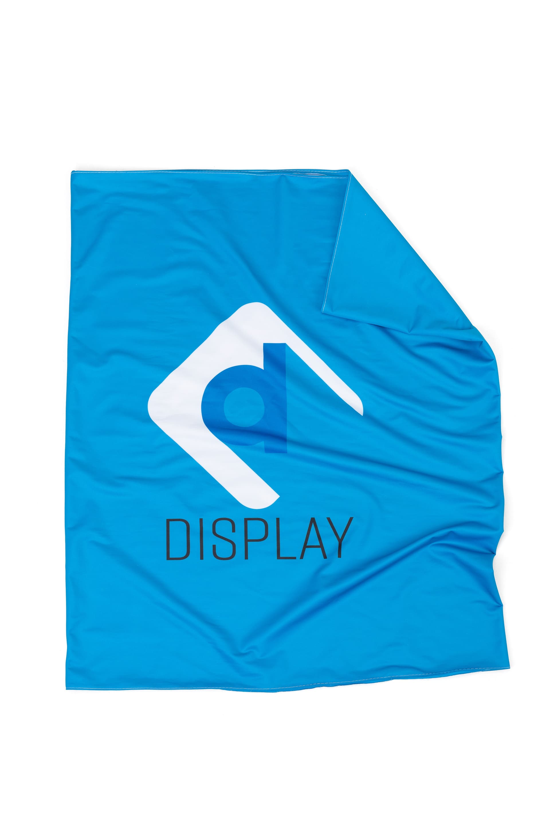 podium case graphic wrap created with high opacity stretch polyster blend material 