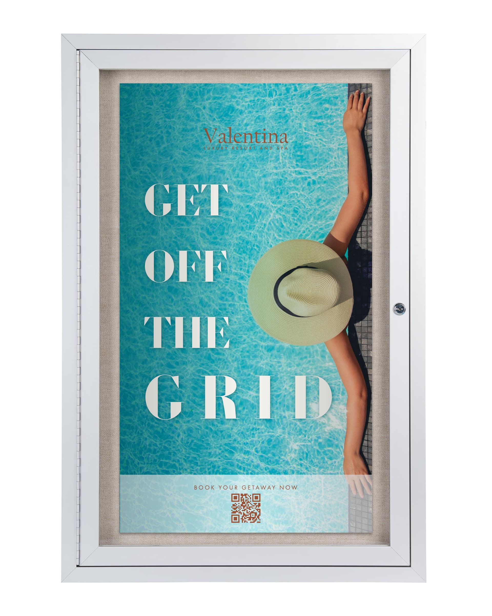 secure outdoor enclosed bulletin boards with swing-open access door