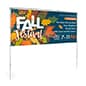 Outdoor Banner Stand w/ Ground Spikes for 78" to 120" Wide Banners - Frame Only