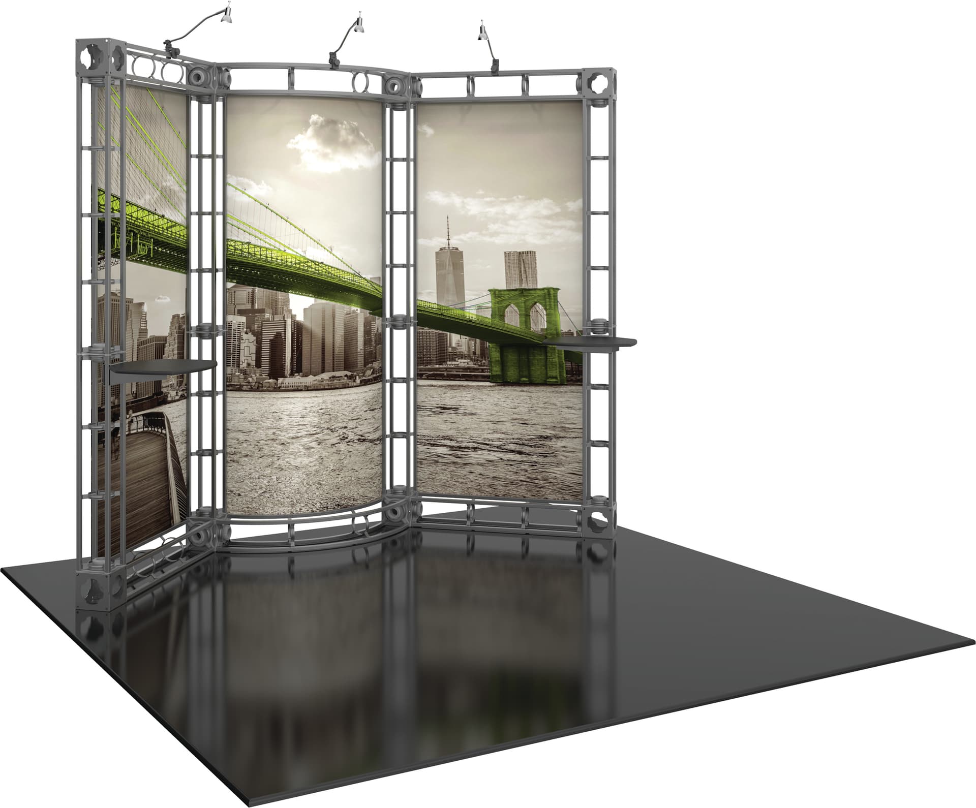 Orbus truss frame graphic backwall 10ft trade show display kit