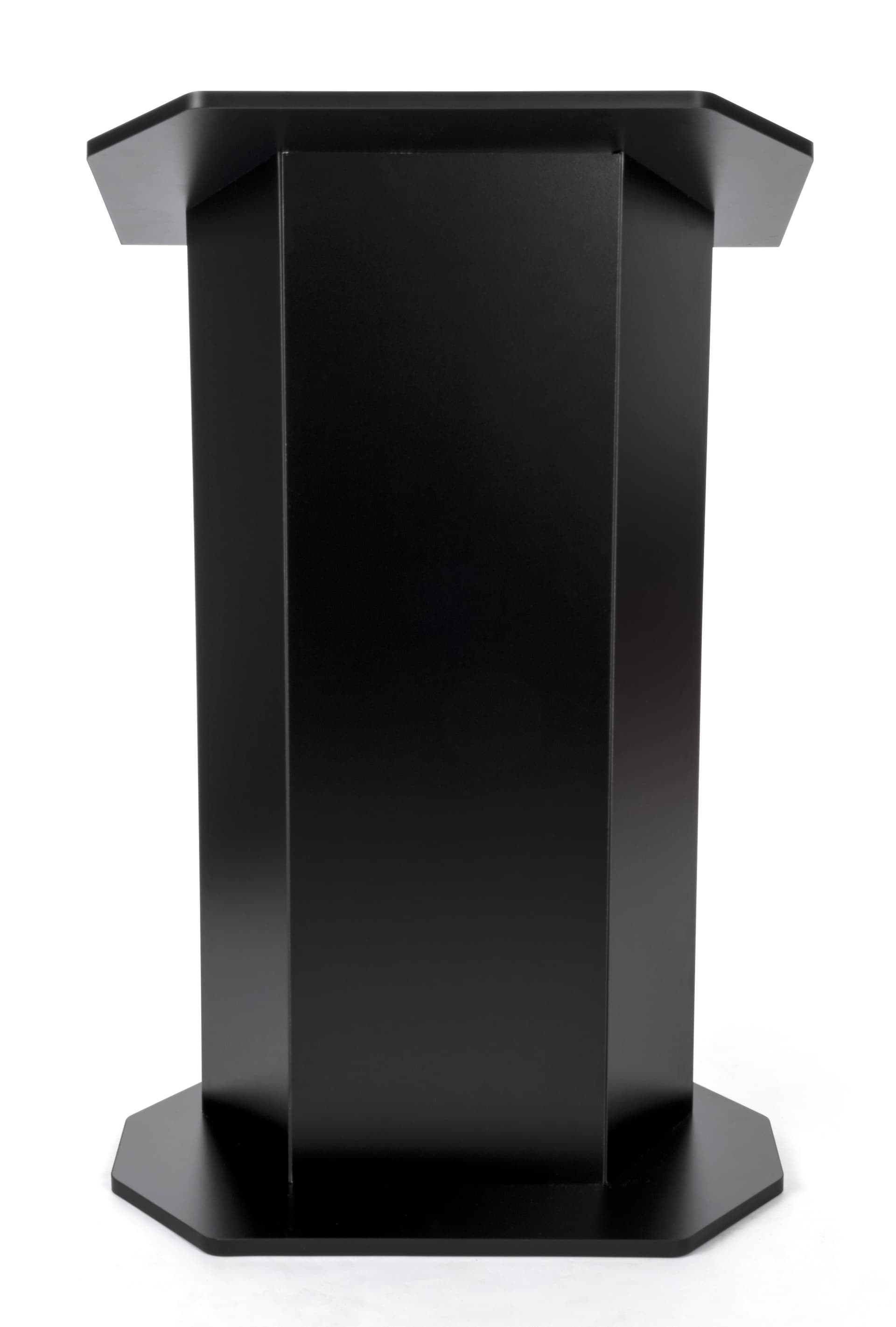 Black economy pulpit with shelf