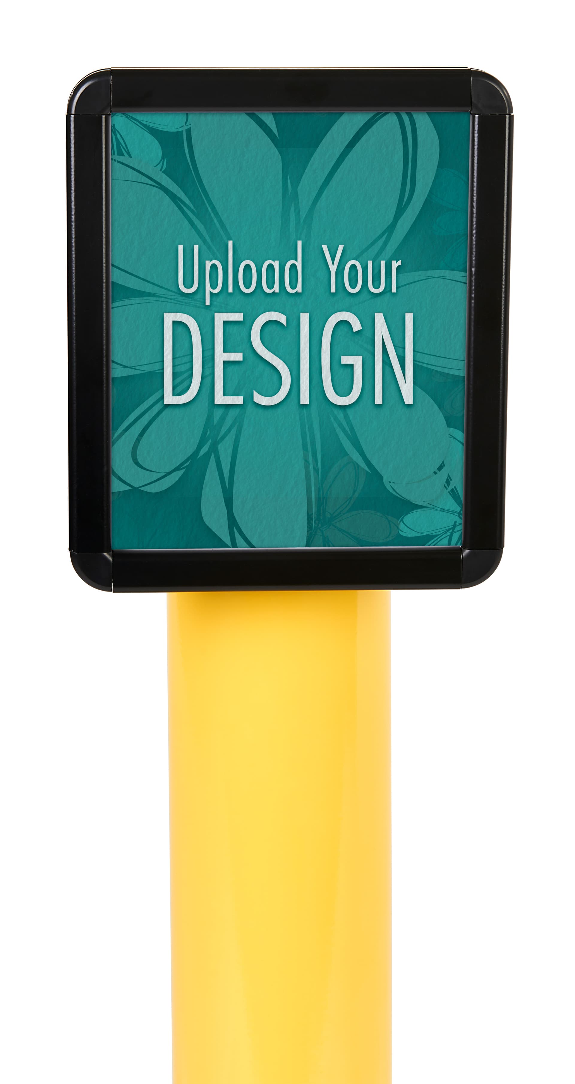 Custom printed graphics for OP1012BOLSG bollard sign topper with fade resistant material 