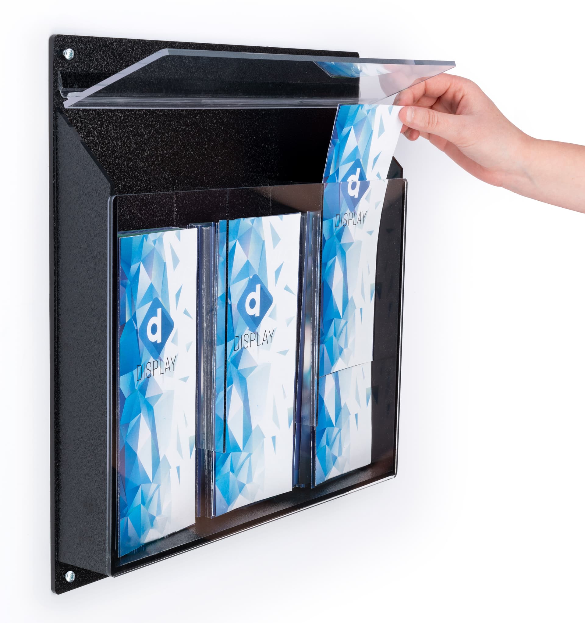 Durable outdoor display brochure holders