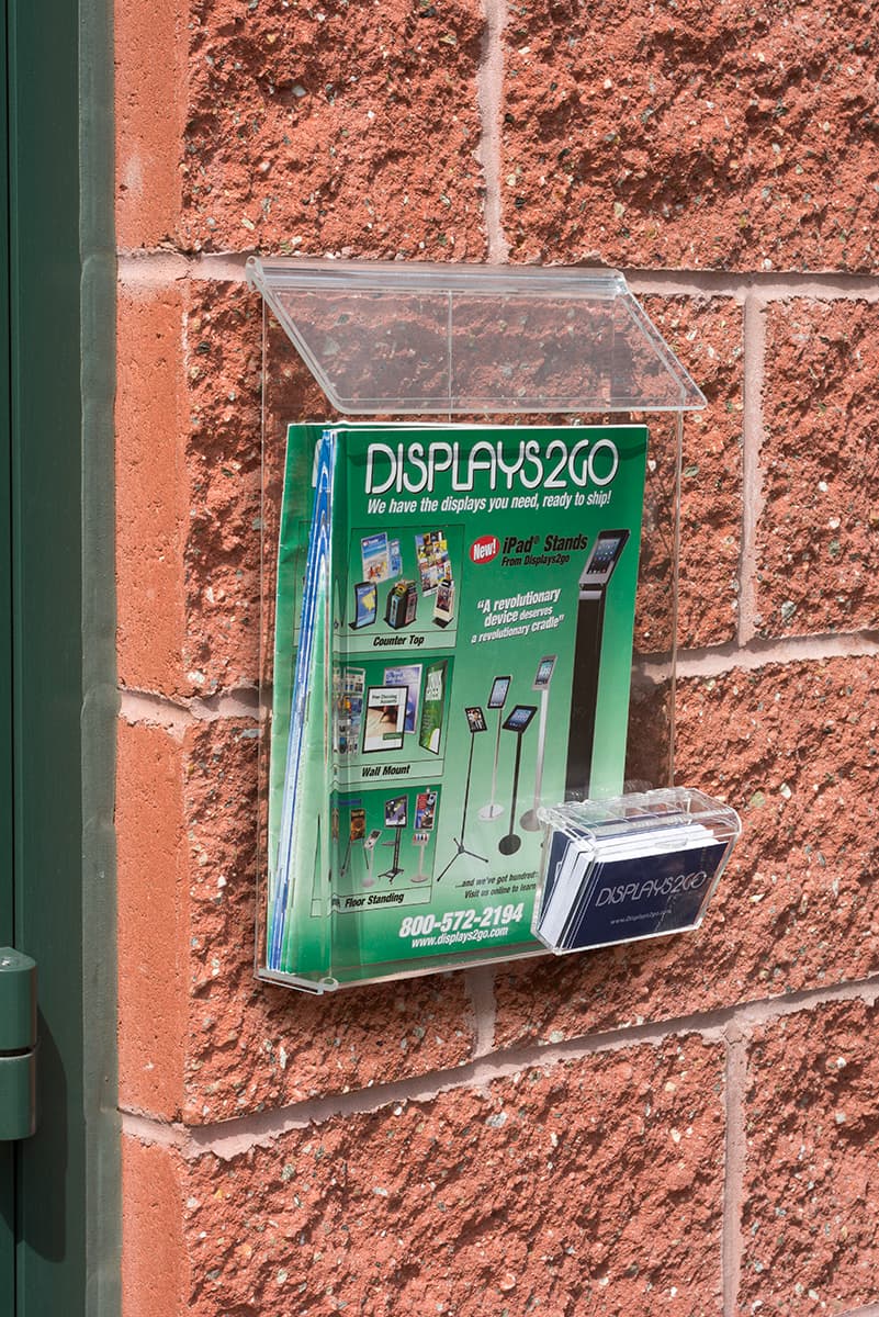 Outdoor Literature Dispenser for Exterior Wall Mounting