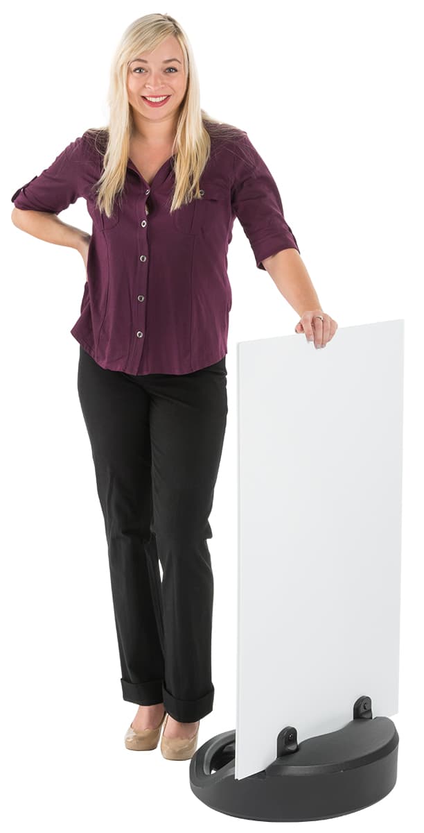 Floor Sign Stand Base with Corrugated Plastic Insert