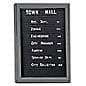 24 x 36 Enclosed Letter Board with 3/4" Letter Set, Wall Mount - Gray