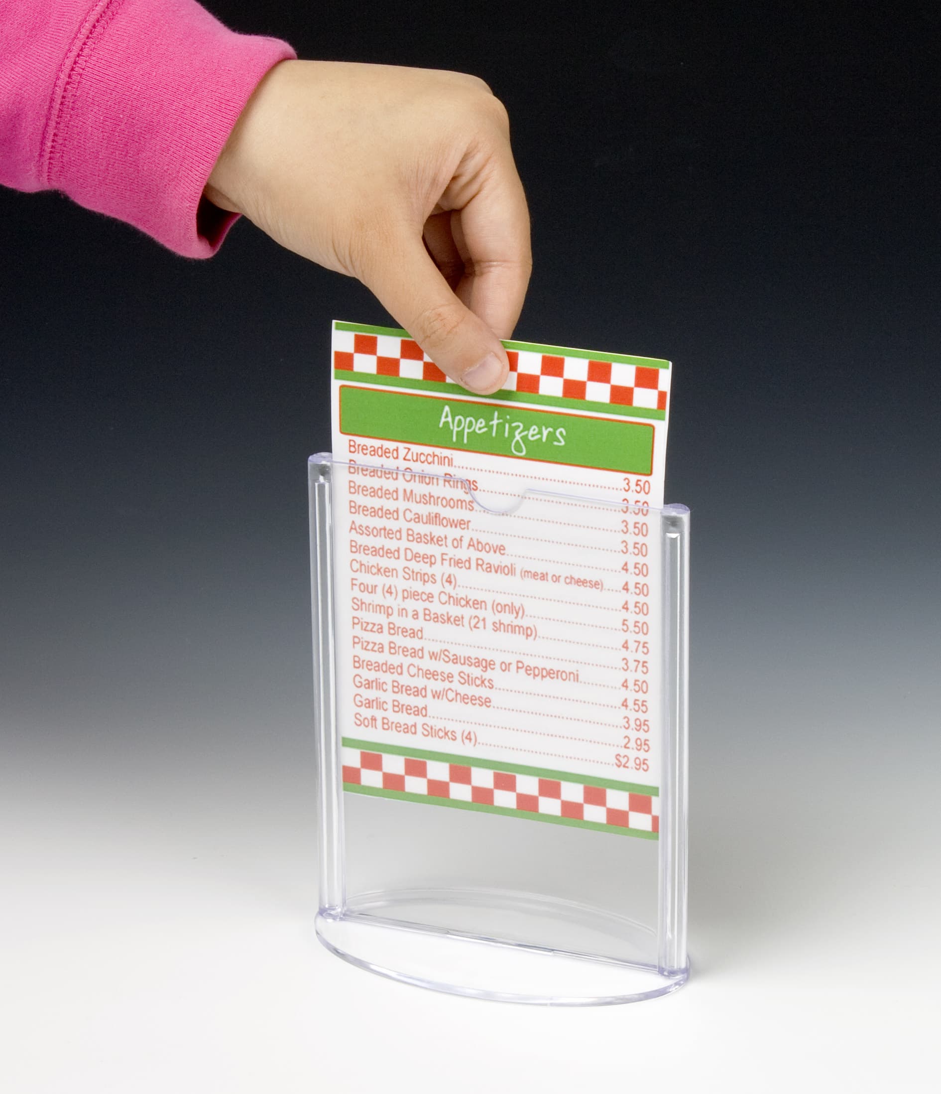 restaurant menu holders