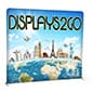 8’ Trade Show Backdrop for Floor or Tabletop, Custom Graphics, Portable