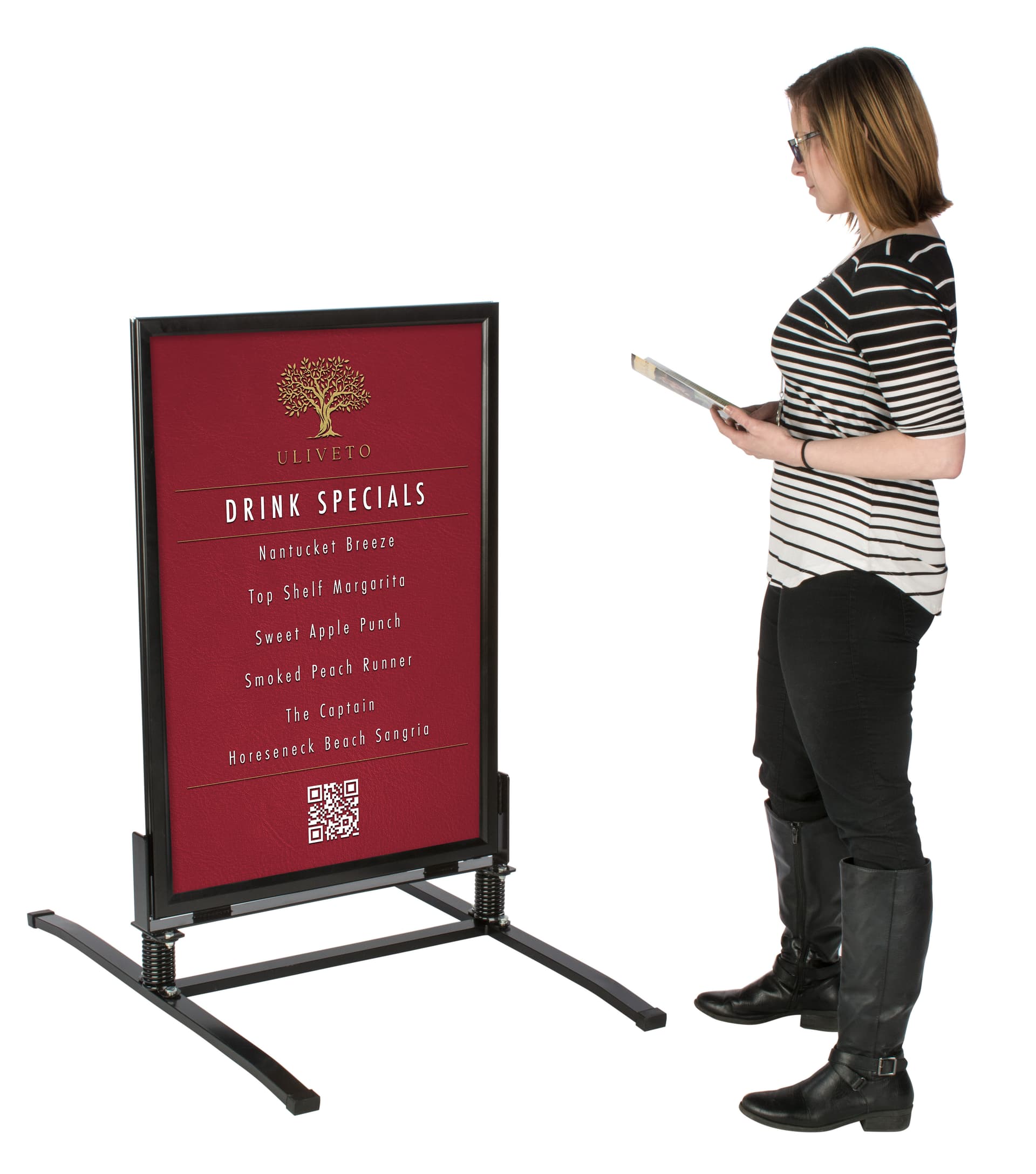 Springer Sidewalk Sign w/ Powder Coated Steel Frame